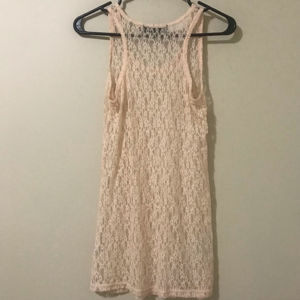 Pink See-Through Tank Top - Picture 2 of 2
